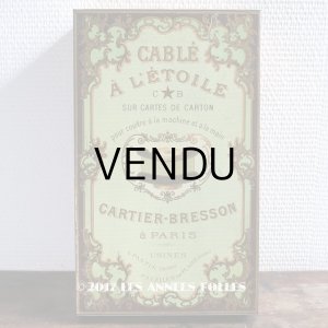画像: 19世紀末 アンティーク　大きなメタル製の糸箱 スレッドケース CABLE A L'ETOILE C★B SUR CARTES DE CARTON - CARTIER-BRESSON A PARIS -