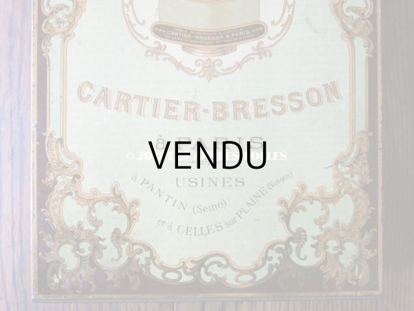 画像4: 19世紀末 アンティーク　大きなメタル製の糸箱 スレッドケース CABLE A L'ETOILE C★B SUR CARTES DE CARTON - CARTIER-BRESSON A PARIS - (4)