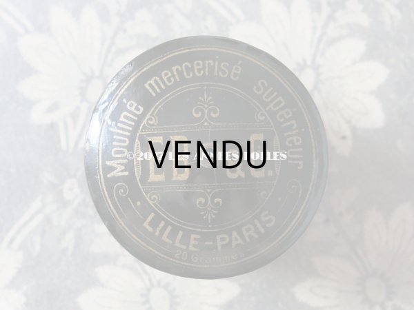 画像3: 19世紀 アンティーク パピエマシェのスレッドケース Mouline mercerise superieur - EB & Cie. - (3)