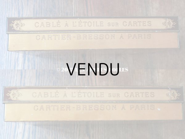 画像7: 19世紀末 アンティーク　大きなメタル製の糸箱 スレッドケース CABLE A L'ETOILE C★B SUR CARTES DE CARTON - CARTIER-BRESSON A PARIS - (7)