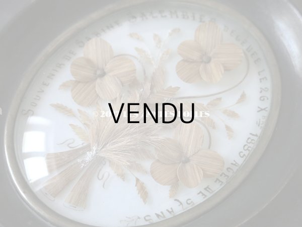 画像6: 1883年 アンティーク ルリケール 聖遺物のガラスドーム 木製フレーム (6)