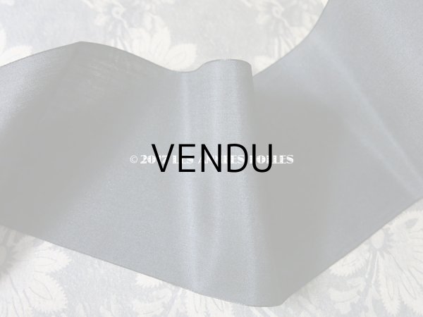 画像3: 1900年代 アンティーク シルク製 幅広 薄手 リボン 黒 5.29m  (3)