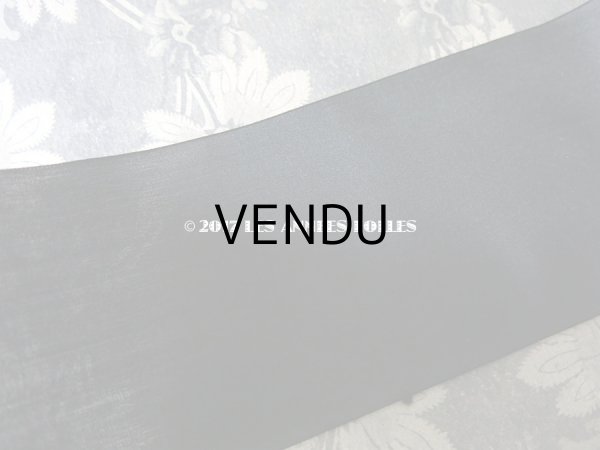 画像4: 1900年代 アンティーク シルク製 幅広 薄手 リボン 黒 5.29m  (4)