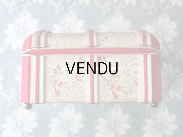 画像5: 19世紀 アンティーク ナポレオン3世時代 花模様のお菓子箱 木箱 ドラジェ & チョコレート  (5)