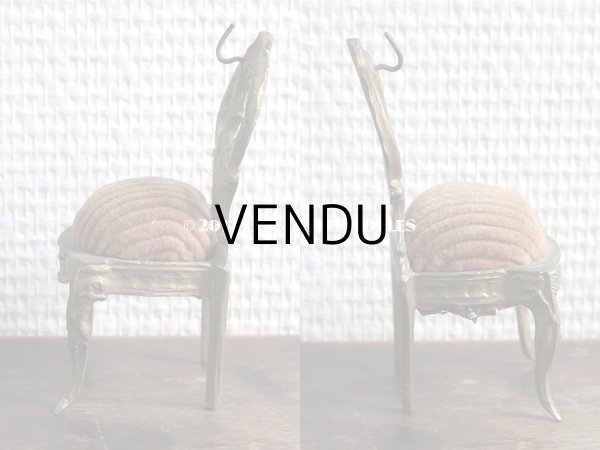 画像4: アンティーク 懐中時計用 椅子型 ジュエリースタンド　懐中時計スタンド (4)