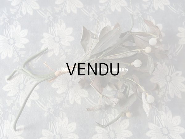 画像4: 19世紀末 アンティーク  ヤドリギのコサージュ 吹き硝子製 - AU BON MARCHE - (4)