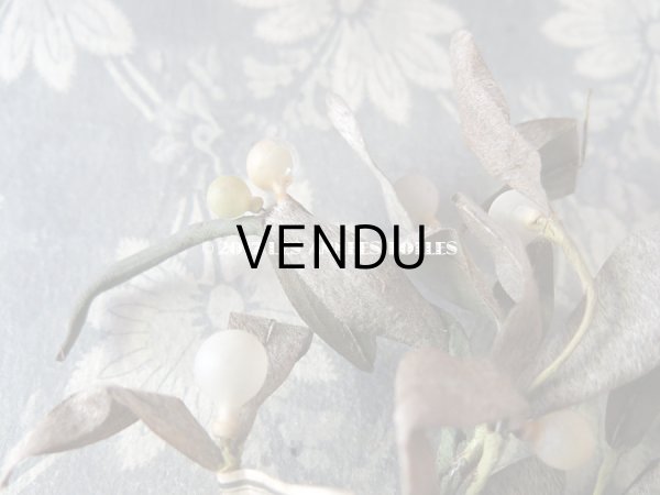 画像7: 19世紀末 アンティーク  ヤドリギのコサージュ 吹き硝子製 - AU BON MARCHE - (7)