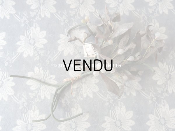 画像3: 19世紀末 アンティーク  ヤドリギのコサージュ 吹き硝子製 - AU BON MARCHE - (3)