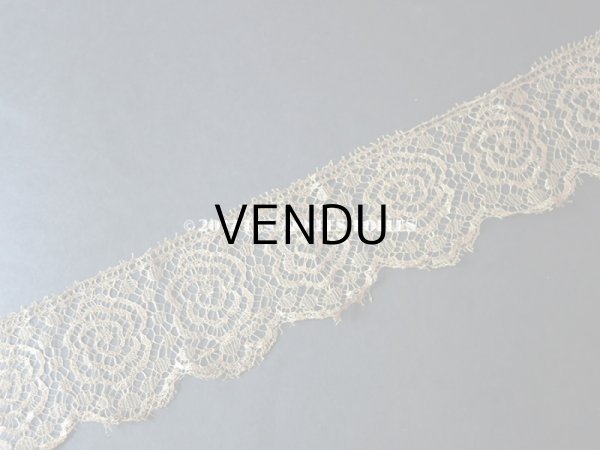 画像4: 1920年代 アンティーク メタルレース 薔薇 アールデコ ゴールド 70cm (4)