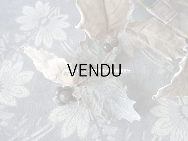 画像3: 19世紀末 アンティーク  柊のコサージュ - AU BON MARCHE - (3)
