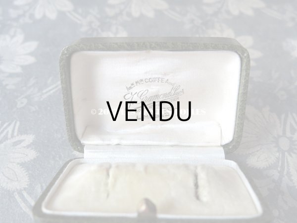 画像5: アンティーク ジュエリーボックス 金彩入り グリーン (5)