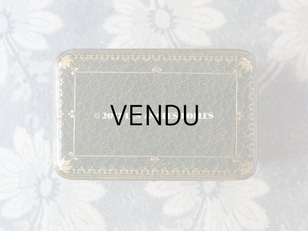 画像3: アンティーク ジュエリーボックス 金彩入り グリーン (3)