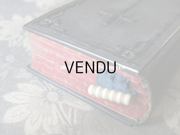 画像6: 1854年 ナポレオン3世時代 アンティーク  ミサ典書 百合の紋章柄 (6)