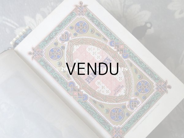 画像8: 1854年 ナポレオン3世時代 アンティーク  ミサ典書 百合の紋章柄 (8)