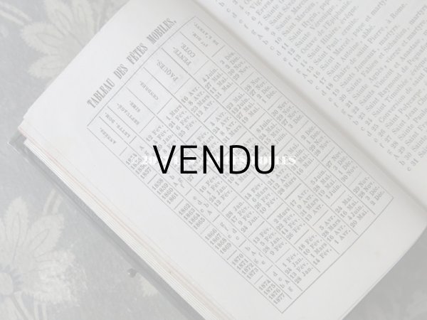 画像9: 1854年 ナポレオン3世時代 アンティーク  ミサ典書 百合の紋章柄 (9)