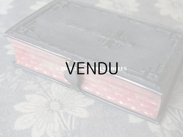 画像5: 1854年 ナポレオン3世時代 アンティーク  ミサ典書 百合の紋章柄 (5)
