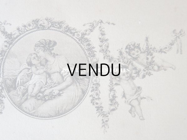 画像5: 1923年 アンティーク ドラジェのお菓子箱 天使＆薔薇のガーランド CHRISTINE 30 DECEMBRE 1923 (5)