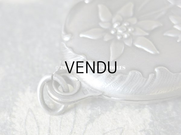 画像7: 1900年代 アンティーク シャトレーヌ 手鏡 エーデルワイス スライド式 ミラー ペンダント (7)