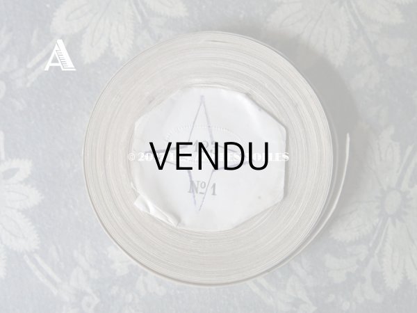 画像6: 未使用 19世紀末 アンティーク シルク製 極細 サテンリボン 10m モーヴピンク 123 N 1 LISERON 188 Q (6)