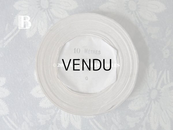 画像8: 未使用 19世紀末 アンティーク シルク製 極細 サテンリボン 10m モーヴピンク 123 N 1 LISERON 188 Q (8)