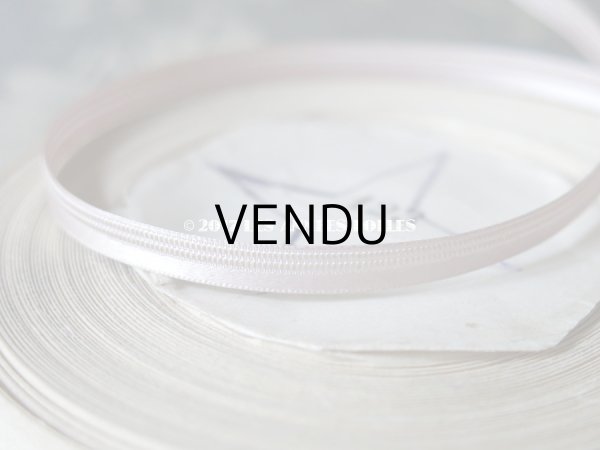 画像4: 未使用 19世紀末 アンティーク シルク製 極細 サテンリボン 10m モーヴピンク 123 N 1 LISERON 188 Q (4)