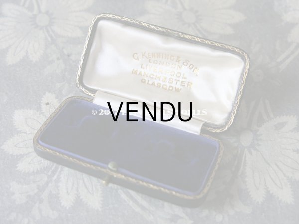 画像3: アンティーク 本革製 ジュエリーボックス 黒 (3)