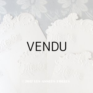 画像: 未使用 アンティーク メニュー MENU ロカイユ装飾＆薔薇のガーランド