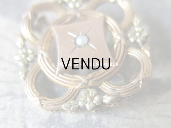 画像3: 19世紀 アンティーク ナポレオン3世 小さなブローチ  ピンクゴールド&イエローゴールド　 (3)