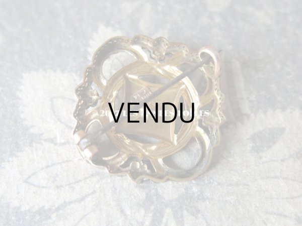 画像4: 19世紀 アンティーク ナポレオン3世 小さなブローチ  ピンクゴールド&イエローゴールド　 (4)