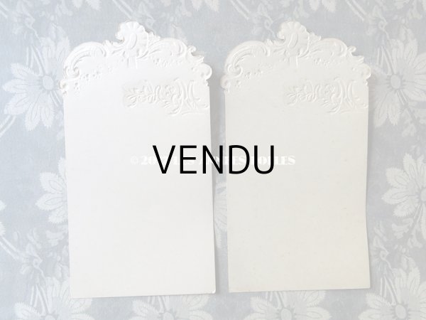 画像3: 未使用 アンティーク メニュー MENU ロカイユ装飾＆薔薇のガーランド (3)