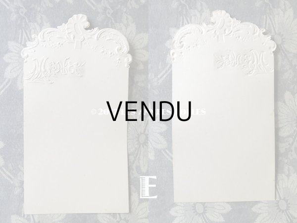 画像6: 未使用 アンティーク メニュー MENU ロカイユ装飾＆薔薇のガーランド (6)