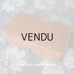 画像: アンティーク ジュエリーボックス 金彩入り オレンジブラウン