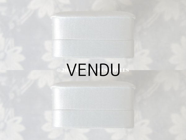 画像8: アンティーク ジュエリーボックス パールブルーのシルクサテン (8)