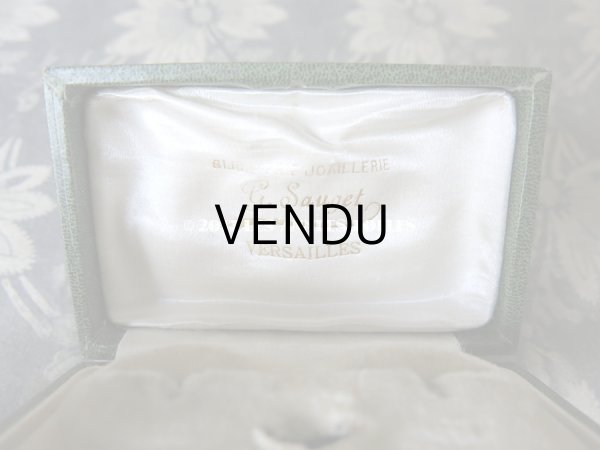 画像5: アンティーク ジュエリーボックス 金彩入り グリーン アールヌーヴォーの植物柄 (5)