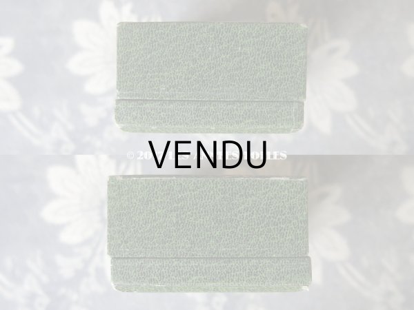 画像9: アンティーク ジュエリーボックス 金彩入り グリーン アールヌーヴォーの植物柄 (9)