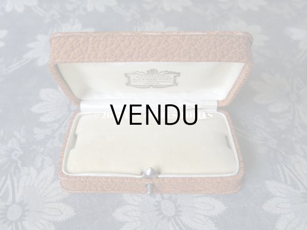 画像3: アンティーク ジュエリーボックス 金彩入り オレンジブラウン (3)