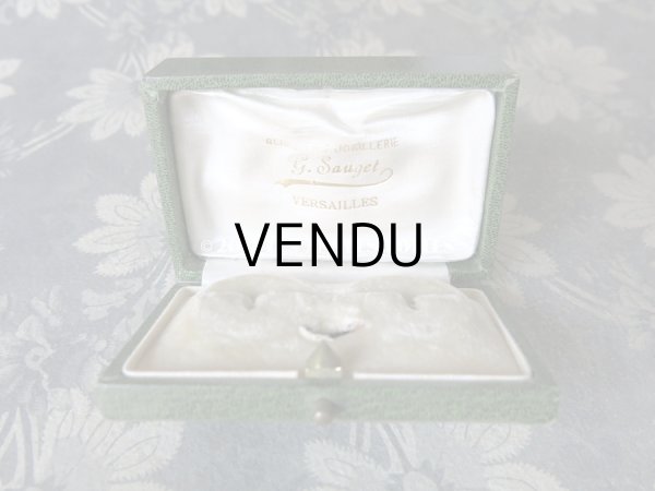 画像4: アンティーク ジュエリーボックス 金彩入り グリーン アールヌーヴォーの植物柄 (4)