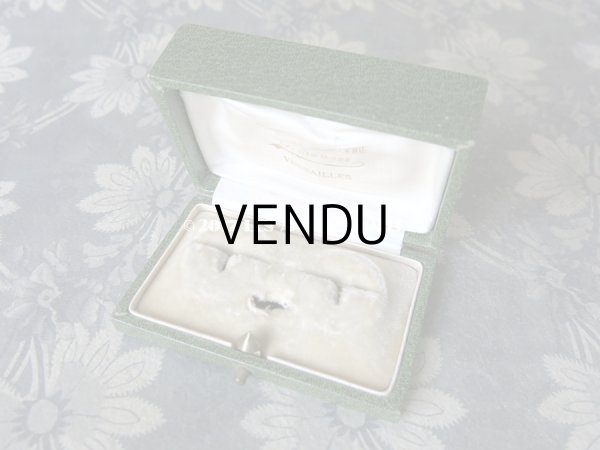 画像3: アンティーク ジュエリーボックス 金彩入り グリーン アールヌーヴォーの植物柄 (3)