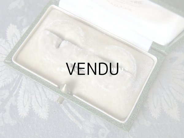 画像10: アンティーク ジュエリーボックス 金彩入り グリーン アールヌーヴォーの植物柄 (10)