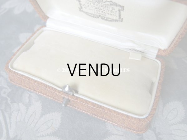 画像6: アンティーク ジュエリーボックス 金彩入り オレンジブラウン (6)