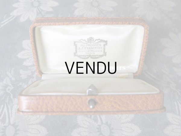 画像4: アンティーク ジュエリーボックス 金彩入り オレンジブラウン (4)