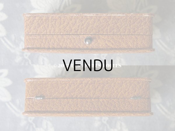 画像9: アンティーク ジュエリーボックス 金彩入り オレンジブラウン (9)