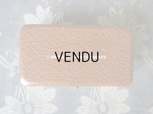 画像8: アンティーク ジュエリーボックス 金彩入り オレンジブラウン (8)