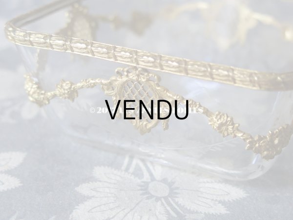 画像8: 1900年代 アンティーク 小物入れ ジュエリーボックス リボンのメダイヨン＆花のガーランド (8)