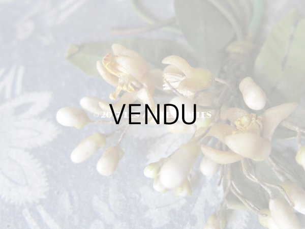 画像8: 1900年代 アンティーク ワックスフラワーのヘッドリース & ブローチ  結婚式 ウェディング ティアラ オレンジブロッサム (8)