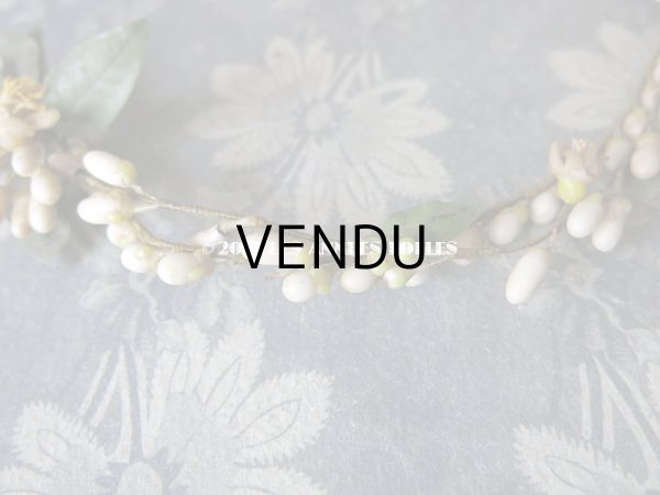 画像5: 1900年代 アンティーク ワックスフラワーのヘッドリース & ブローチ  結婚式 ウェディング ティアラ オレンジブロッサム (5)