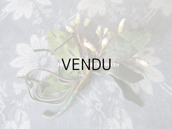 画像9: 1900年代 アンティーク ワックスフラワーのヘッドリース & ブローチ  結婚式 ウェディング ティアラ オレンジブロッサム (9)