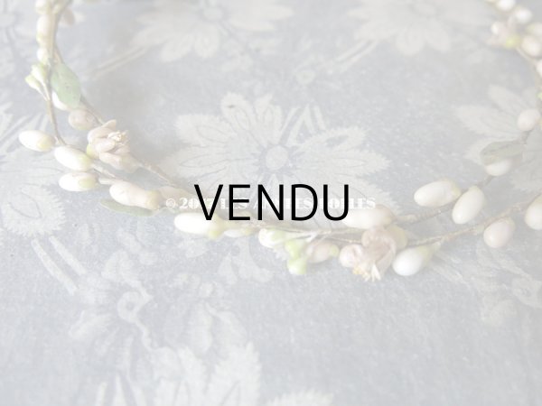 画像4: 1900年代 アンティーク ワックスフラワーのヘッドリース & ブローチ  結婚式 ウェディング ティアラ オレンジブロッサム (4)