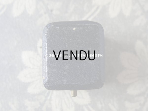 画像4: アンティーク ジュエリーボックス 金彩入り ダークブルー リングボックス (4)