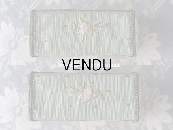 画像5: 19世紀 アンティーク 薔薇の花かごのリボン刺繍入り　小さな引き出し箱 (5)